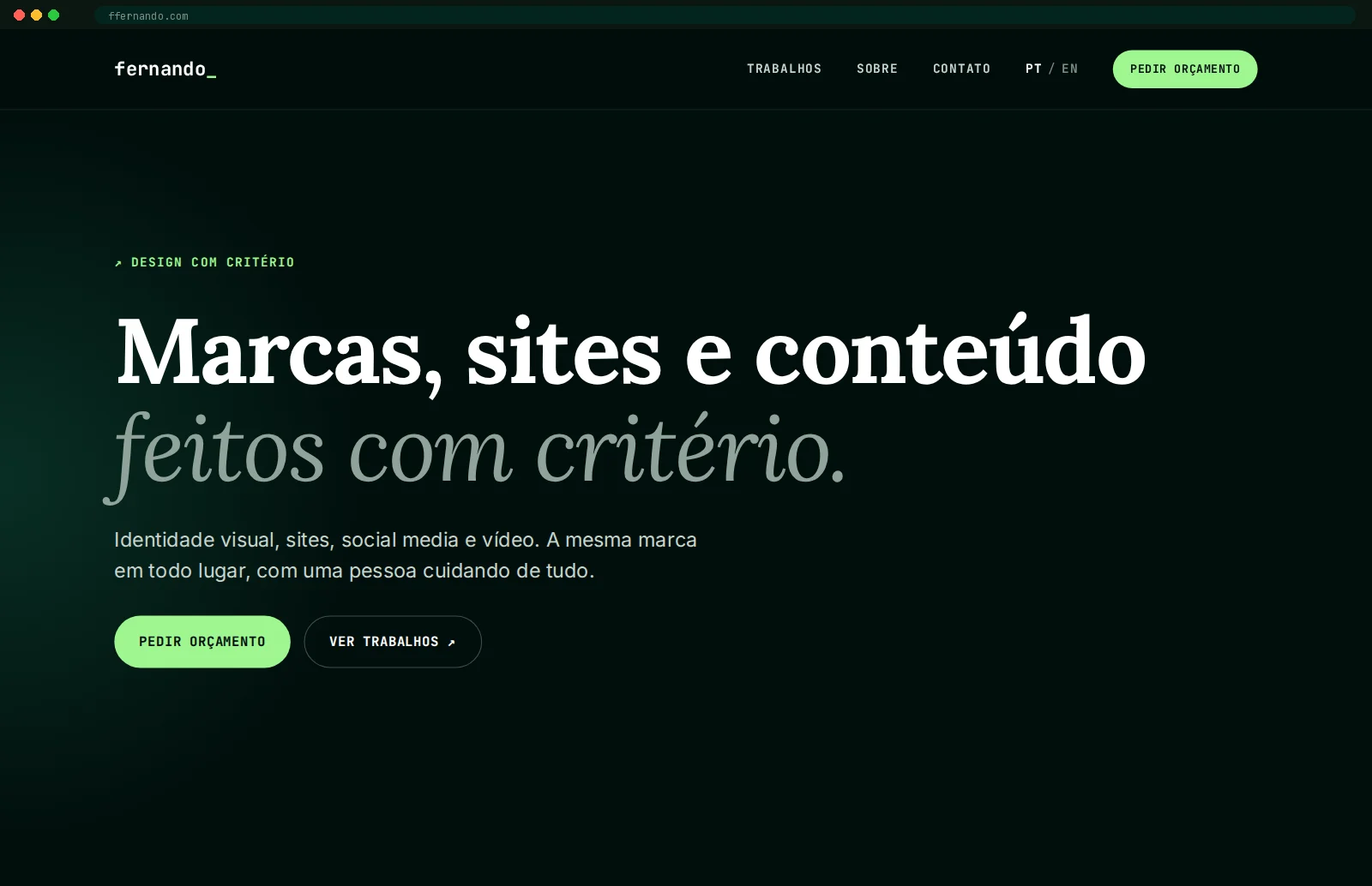 Home do site fernando_ no desktop