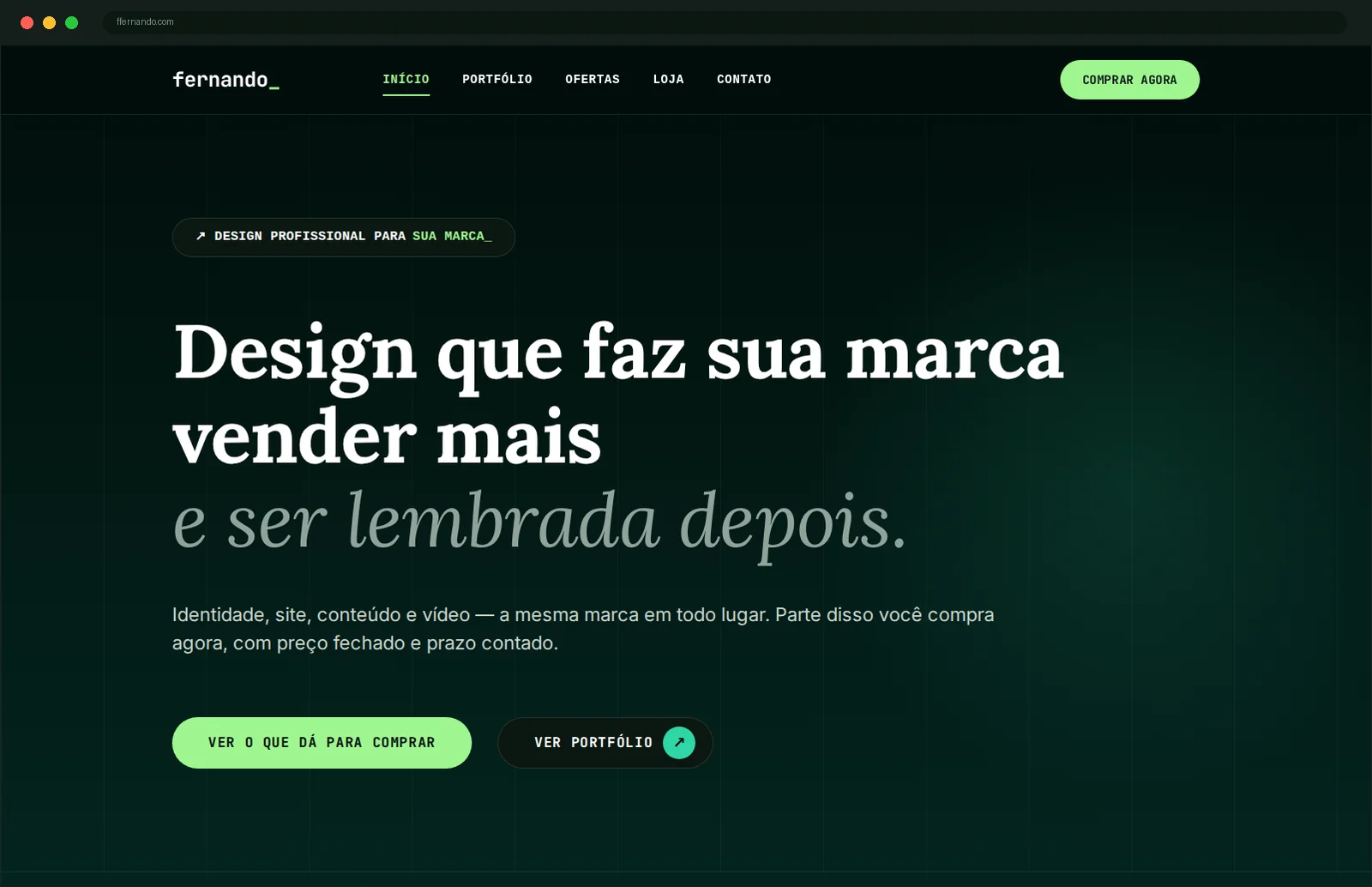 Home do site fernando_ no desktop