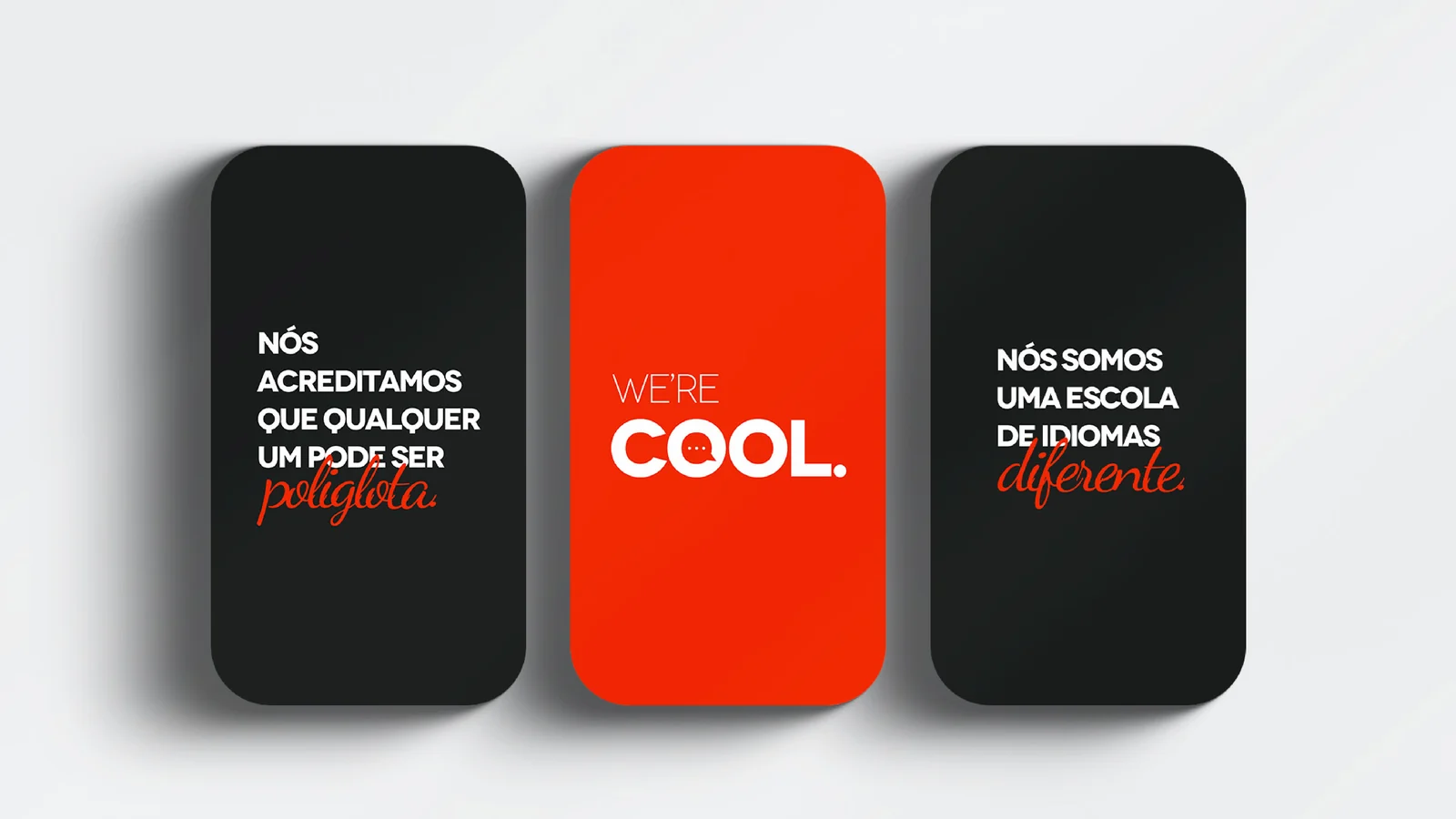 Mockup dos cards da marca