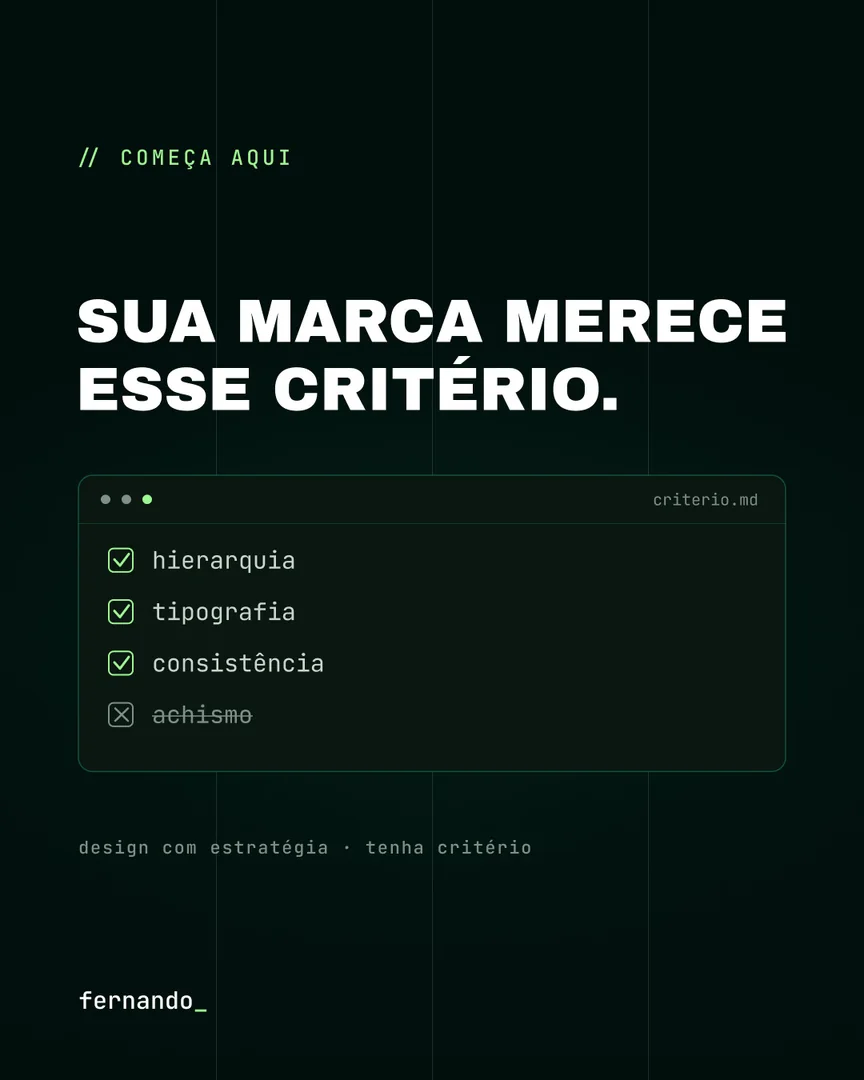 Post publicado: sua marca merece esse critério