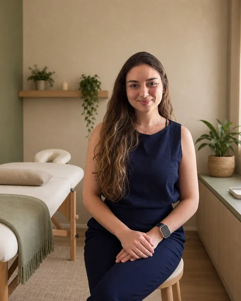 Retrato profissional — ambiente de trabalho, sentada