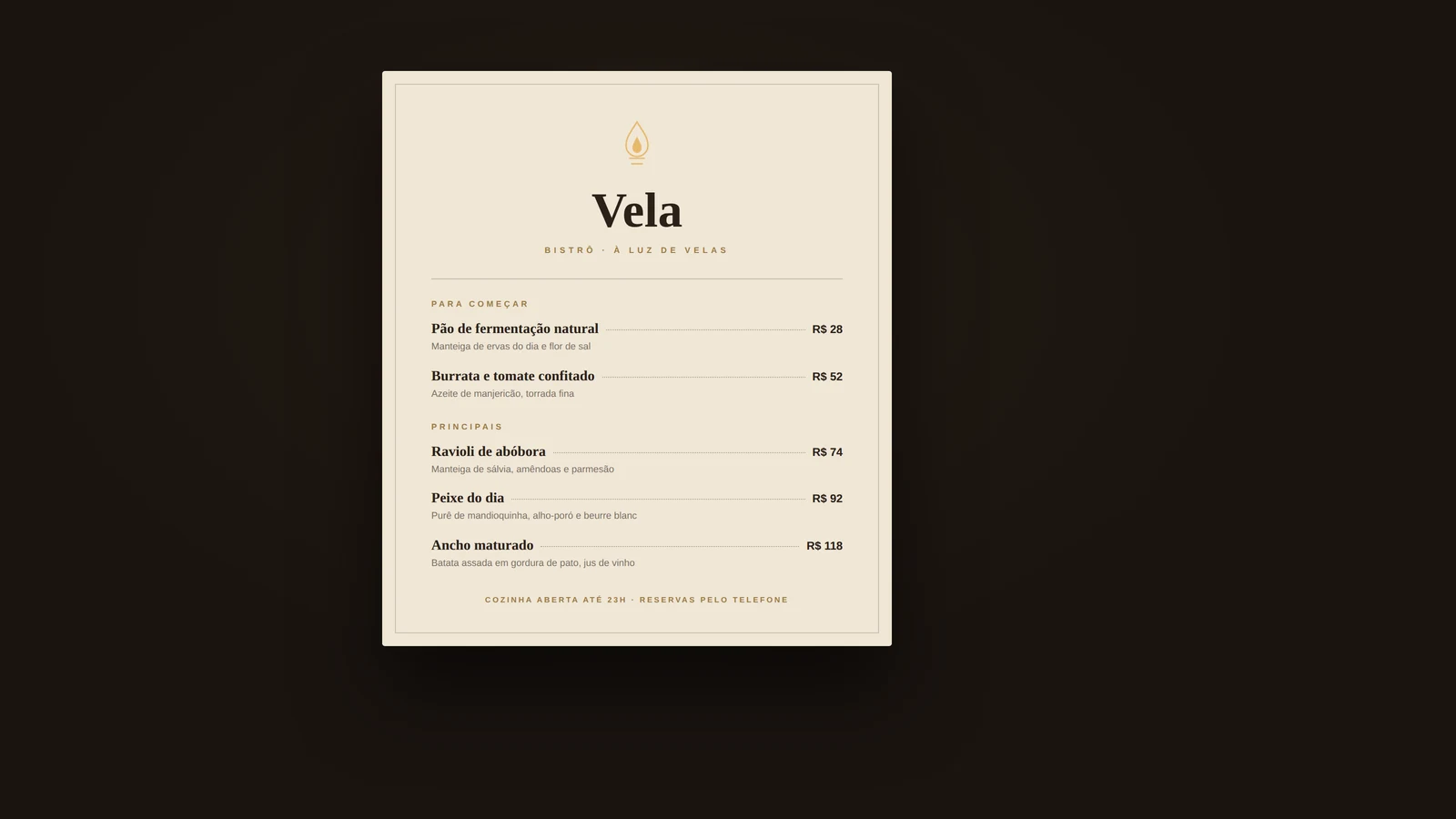Conceito Vela